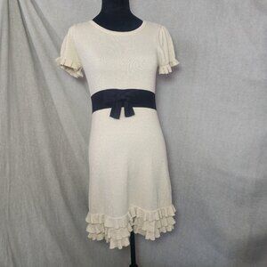 Lilly Pulitzer Cream Dress with Black Bow